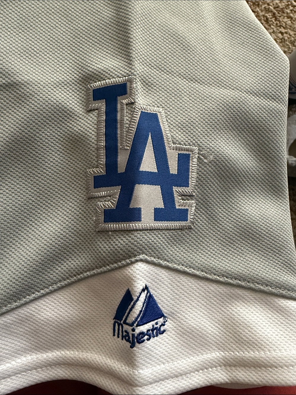 Los Angeles Dodgers Youth Blue & Gray Baseball Jersey - Picture 4 of 5